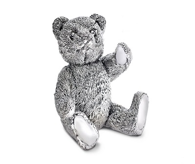 Sterling silver teddy bear figure